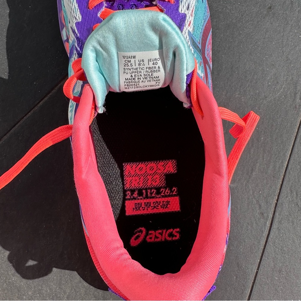 ASICS Women's Coral, Purple & Teal Running Shoes - Picture 5 of 5